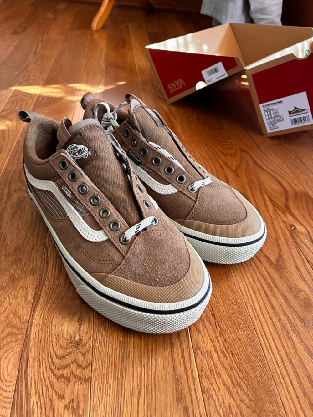 Vans Brown and White MTE Old Skool Low-Top Sneakers